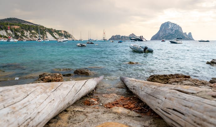 Formentera island beach, near Ibiza, Spain