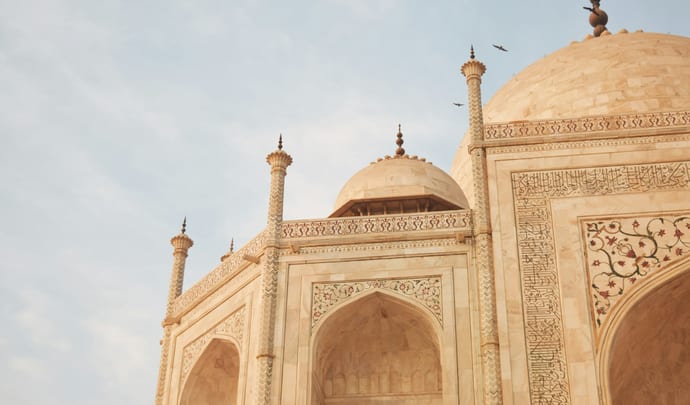 Close up of Taj Mahal, Agra, India