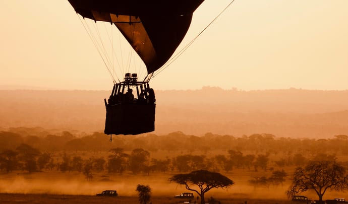 Balloon safari in Kenya