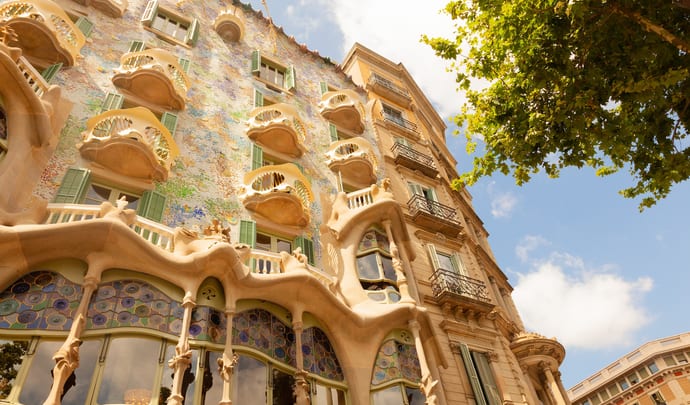 Gaudi house, Barcelona in Spain