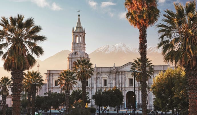 Arequipa's Cathedral in the Plaza de Armas