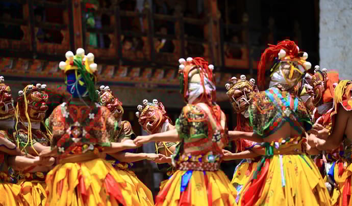 Dancing in Bhutan