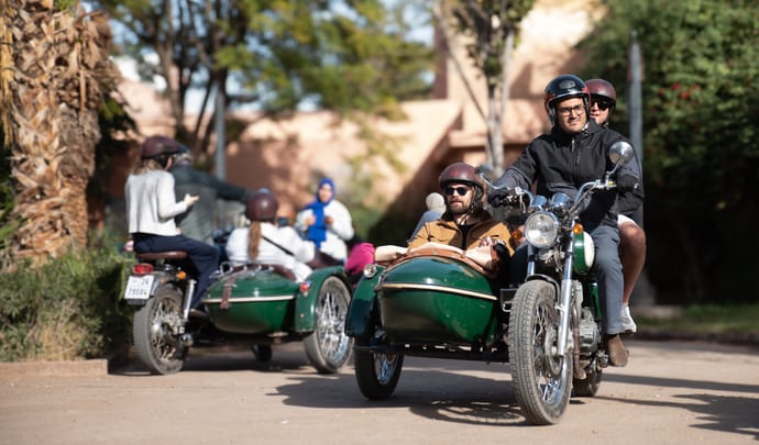 sidecar adventure in Marrakech in morocco