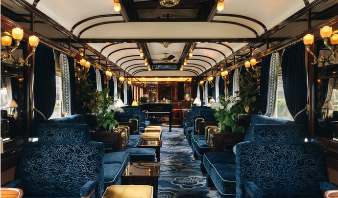 Venice Simplon Orient Express luxury train bar