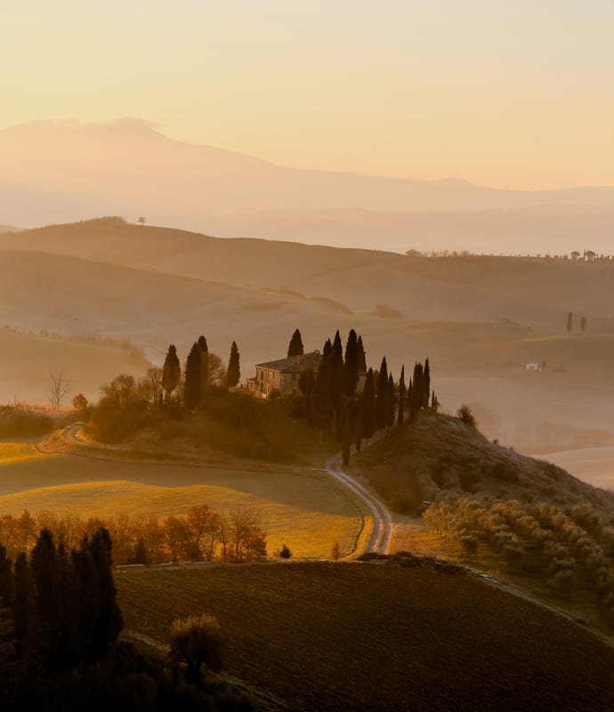 Tuscany at sunset