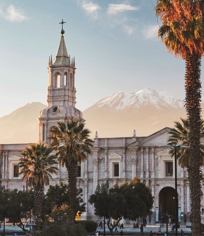Arequipa's Cathedral in the Plaza de Armas