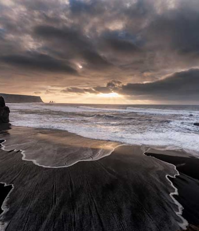 Iceland black sand beach