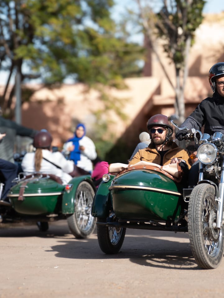 sidecar adventure in Marrakech in morocco