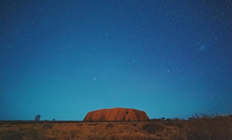 Uluru at night, luxury Australia Tours, Black Tomato