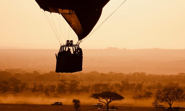 Balloon safari in Kenya