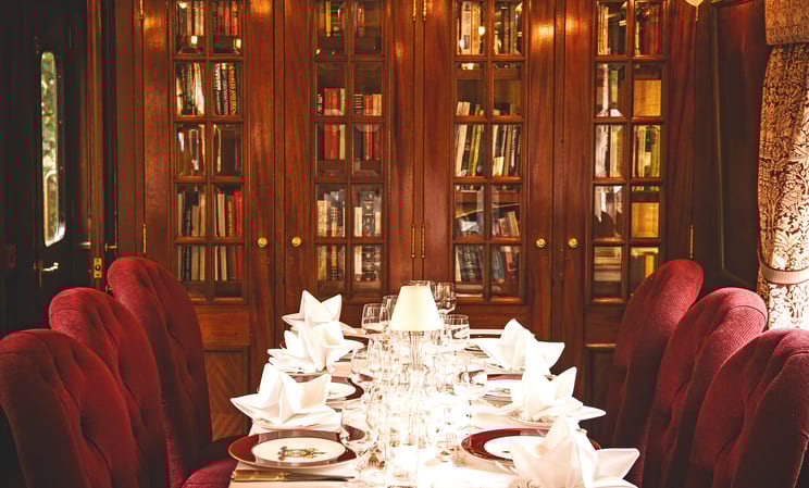 Belmond Royal Scotsman luxury train dining room