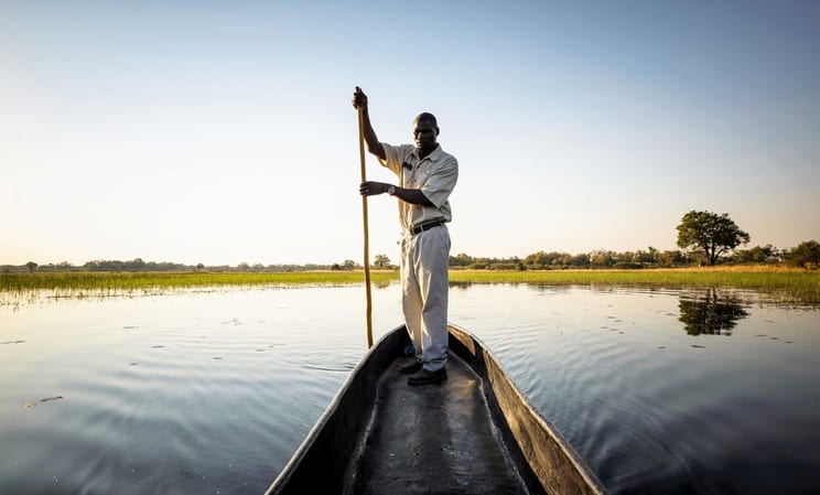 Canoe trip in Botswana