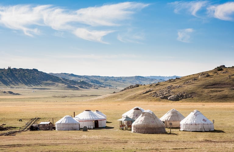 Traditional yurts in Mongolia