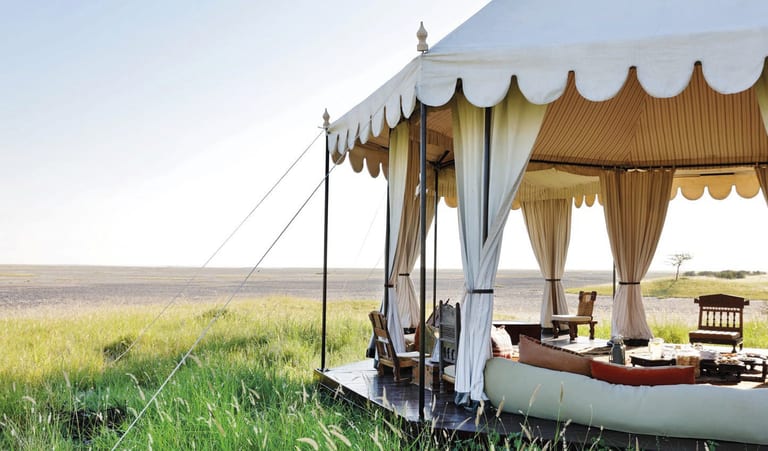 San Camp Tea tent view
