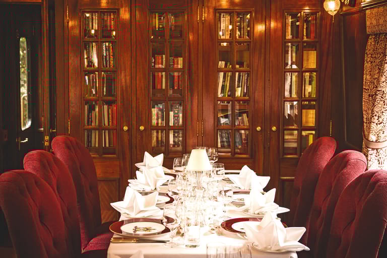 Belmond Royal Scotsman luxury train dining room