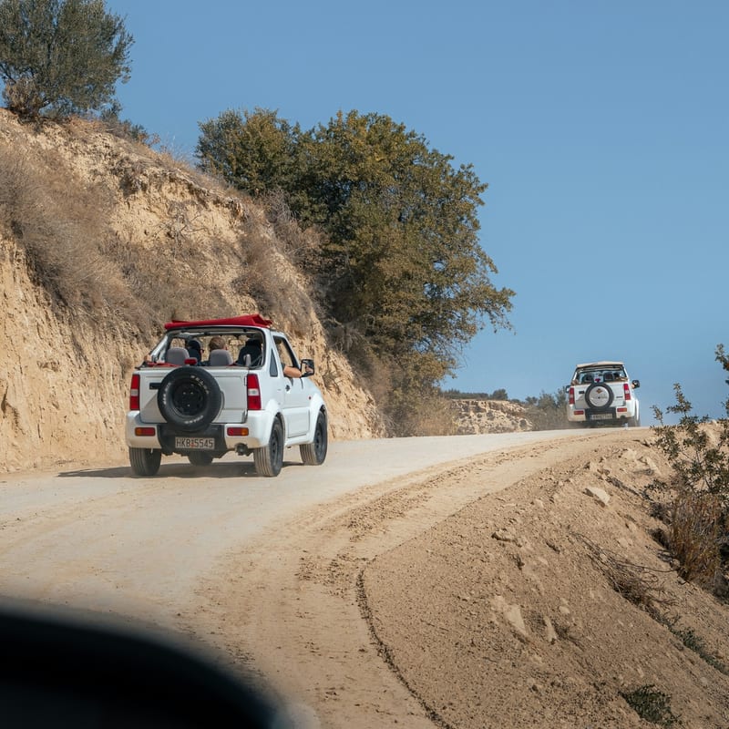 Offroading in a land rover on Crete