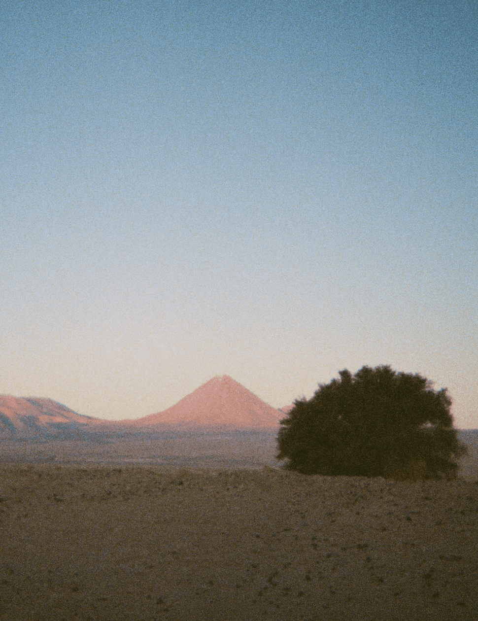 Chile Atacama Desert at sunset