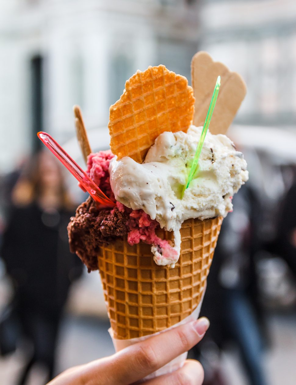 ice cream in florence in tuscany in italy