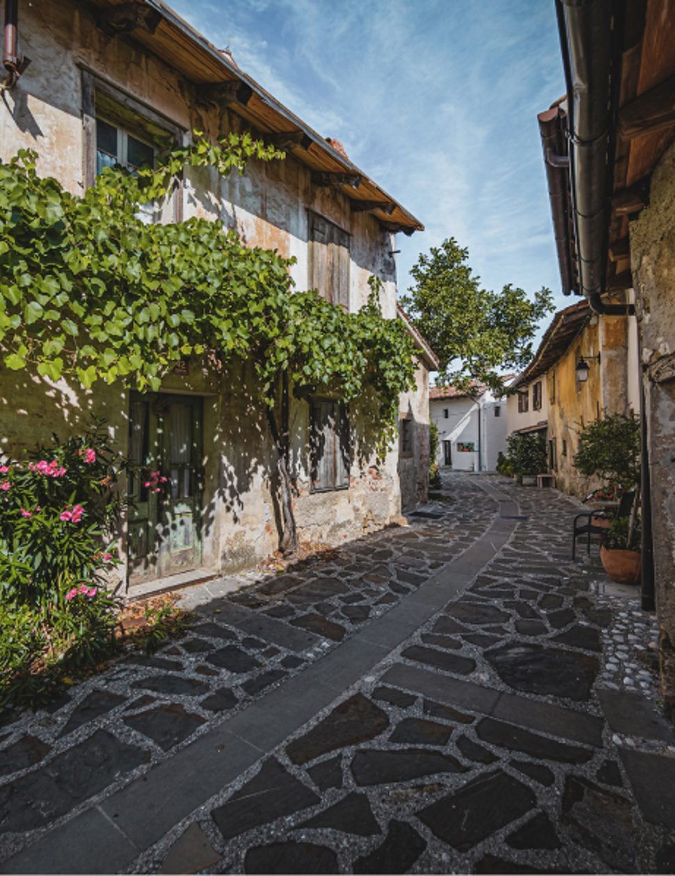 Cobbled streets in Slovenia