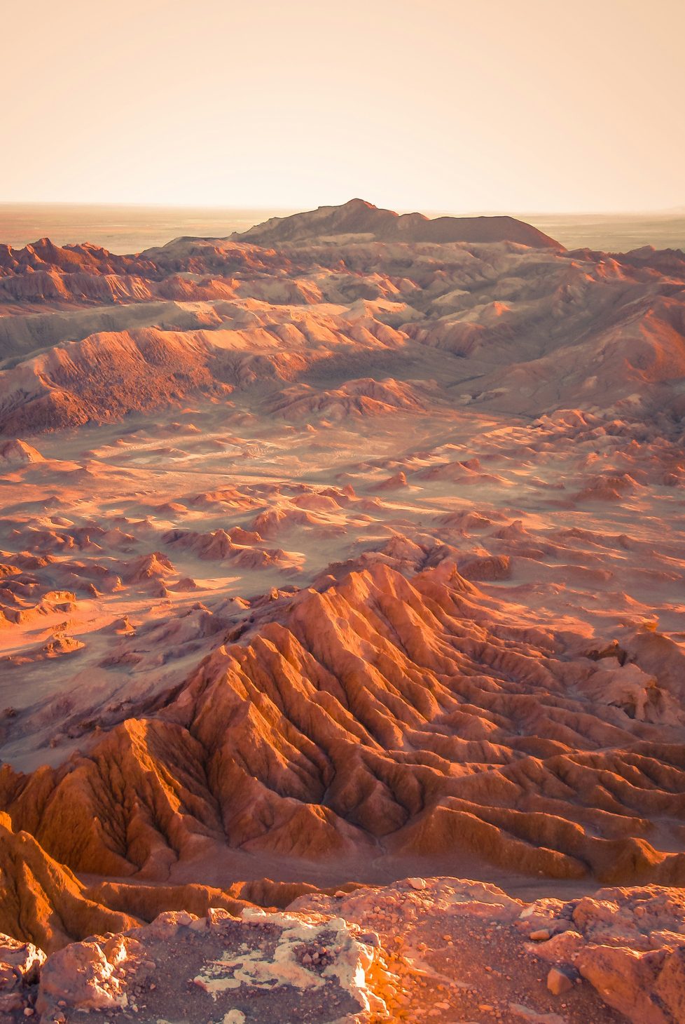 Chile landscapes at sunset