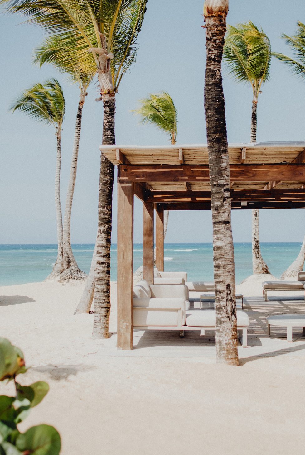 Luxury cabana on a beach