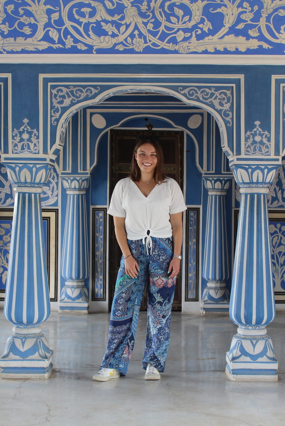 Jessica on research trip India