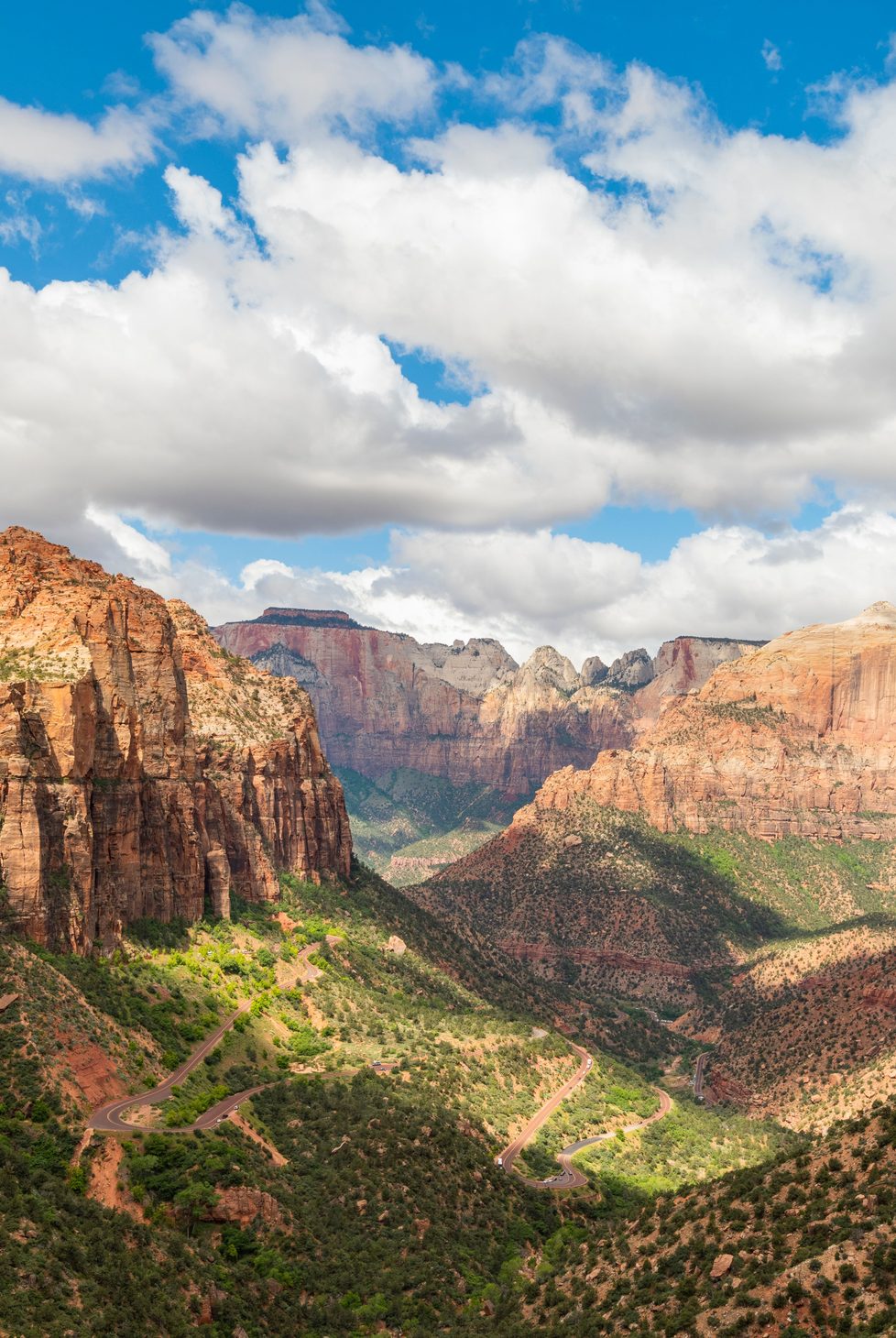 zion national park canyon in utah in usa