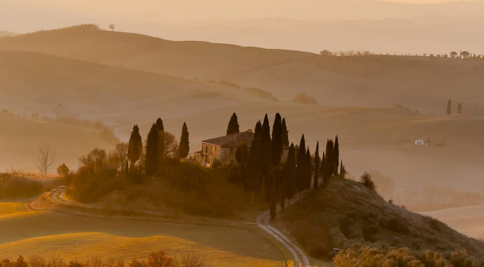 Tuscany at sunset