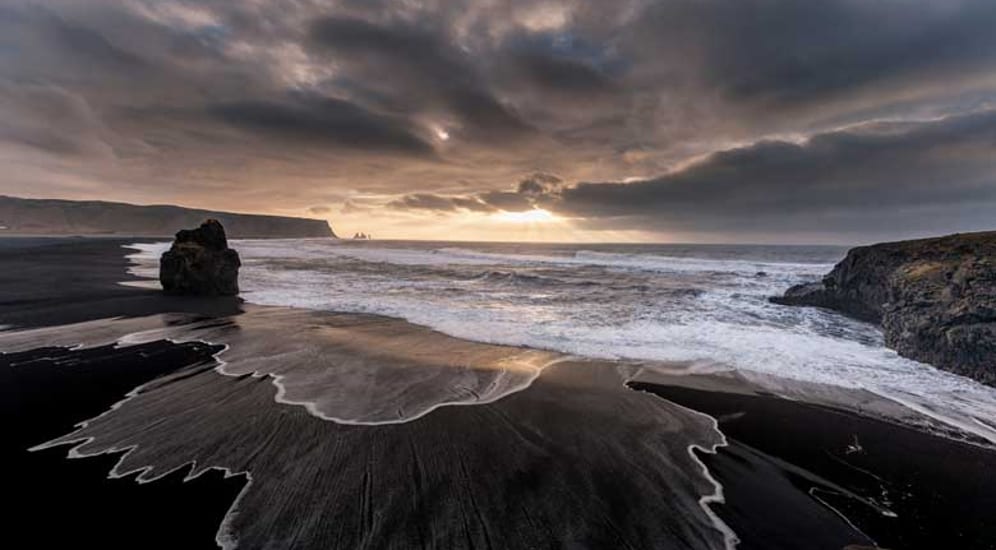 Iceland black sand beach