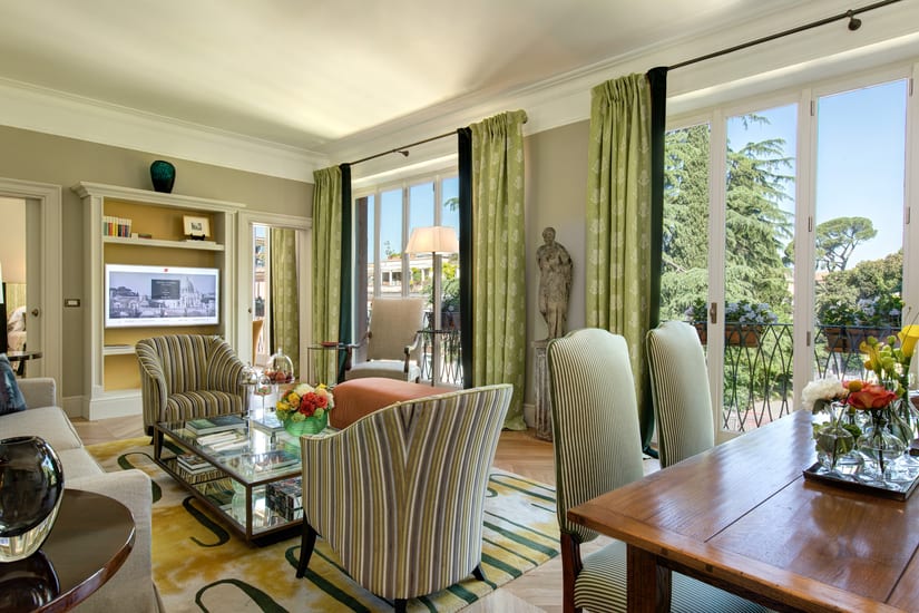 Vibrant colours bring that famous Italian style to Hotel de Russie's suites