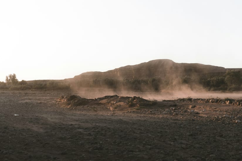 Agafay desert dune driving, Morocco