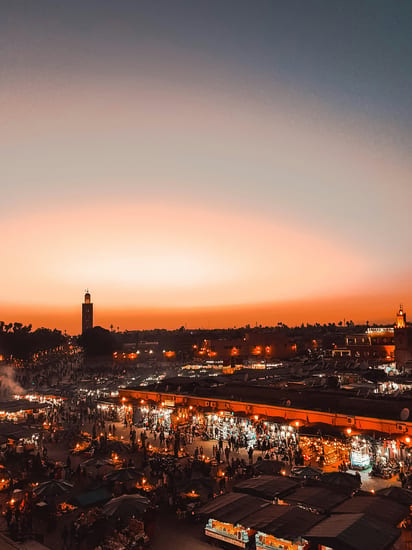 Marrakech at night, Morocco