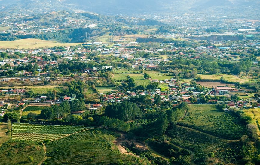 Aerial View Of San Jose In Costa Rica