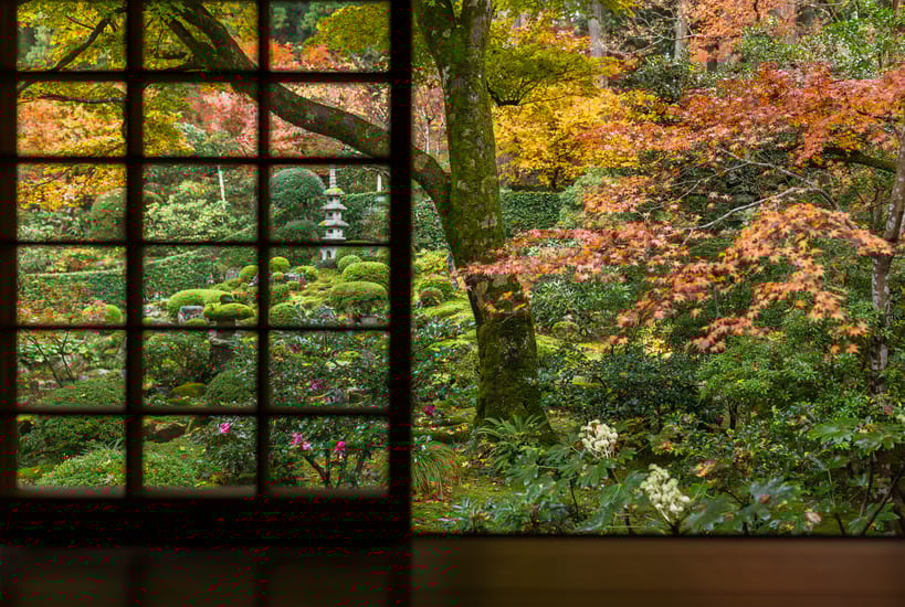 japanese teahouse in kyoto in japan