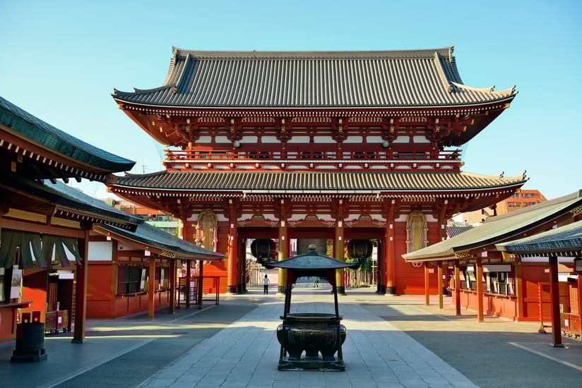 sensoji temple in tokyo in japan