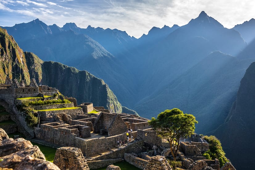 Machu Picchu in the sacred valley in peru