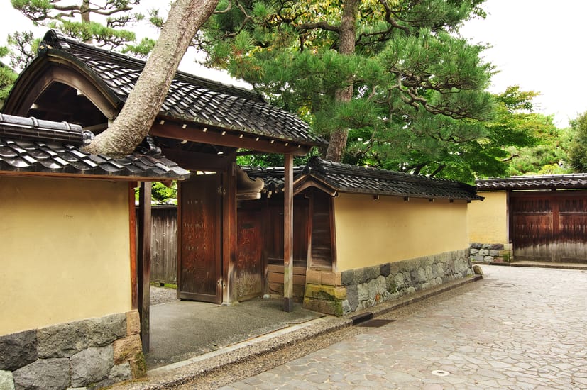 Nagamachi samurai district in kanazawa in japan