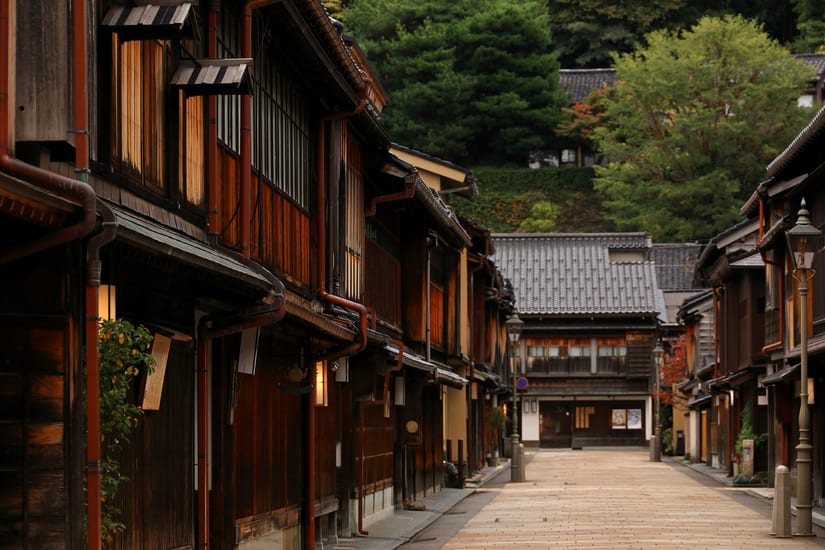 kanazawa traditional streets in japan