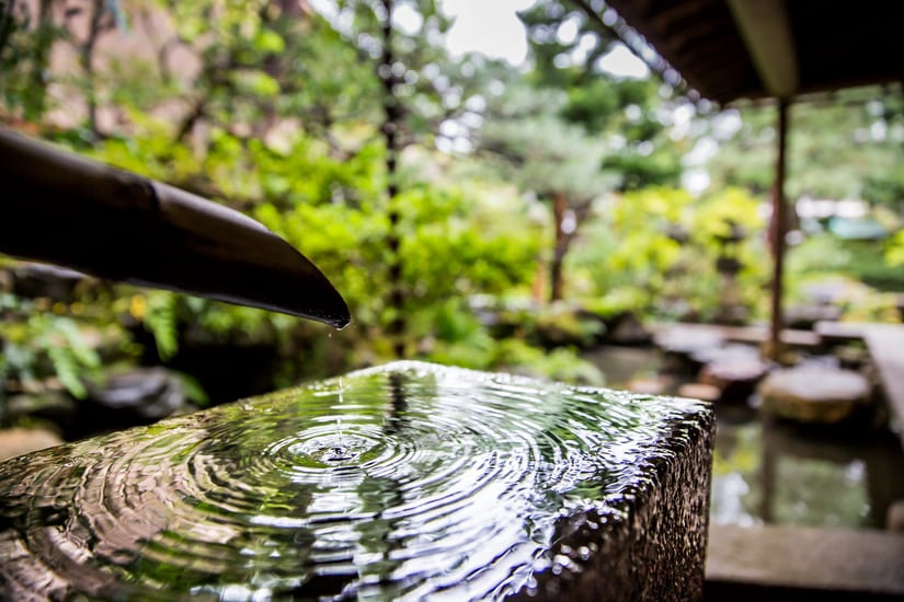 samurai house zen garden in kanazawa in japan