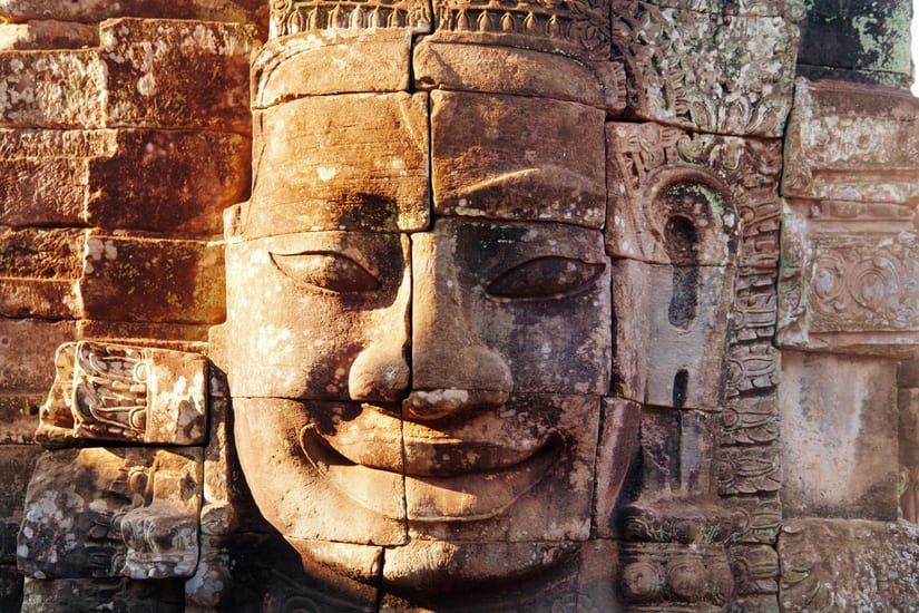 Bayon Temple in Angkor Thom in Siem Reap in Cambodia