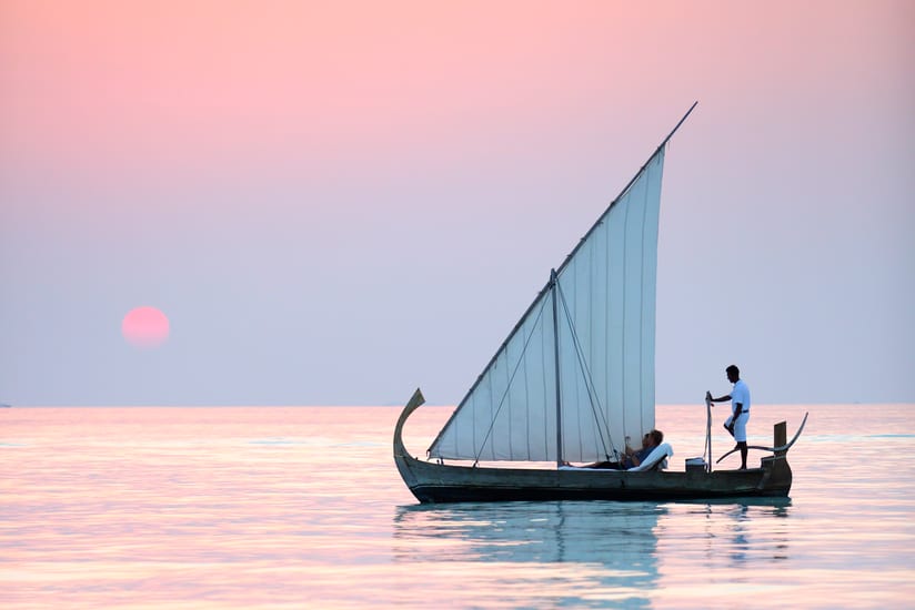 gili lankanfushi sunset sailing in the maldives