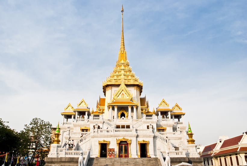 wat traimit temple in bangkok in thailand
