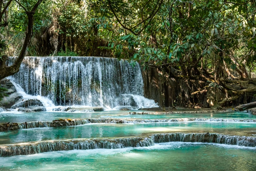 kuang si falls in laos