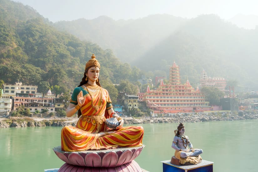 goddess statues in rishikesh in india