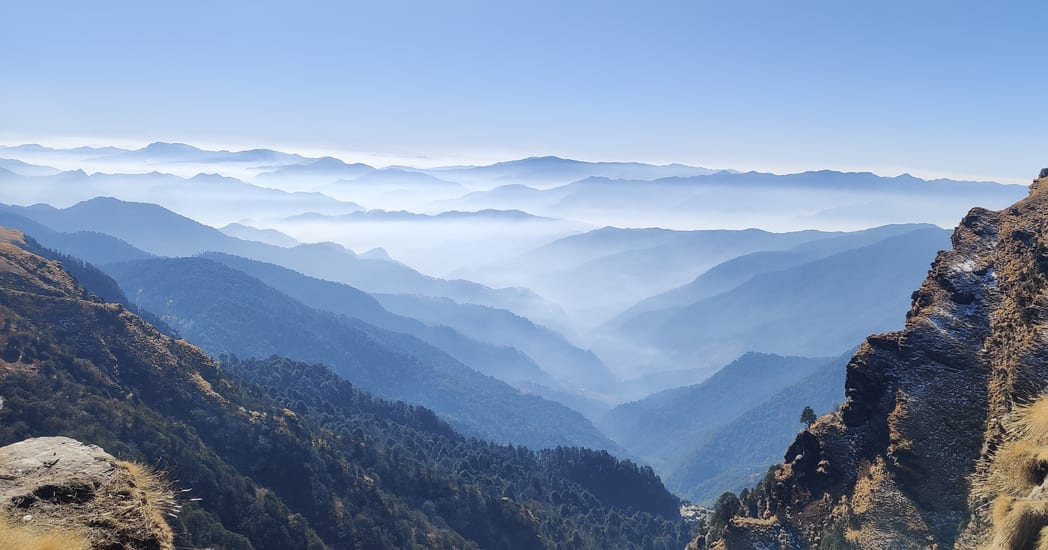 himalayan foothills in uttarakhand in india