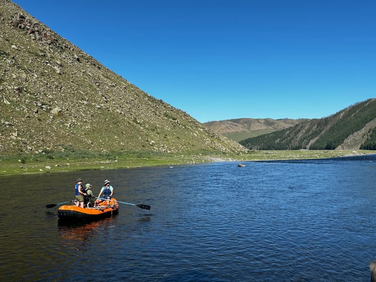 river rafting in the orkhon valley in mongolia
