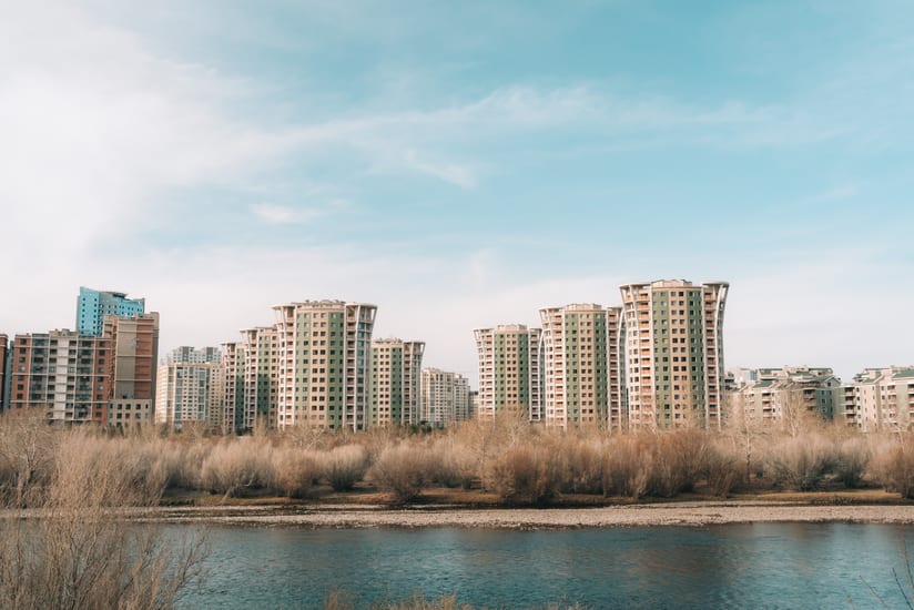 skyscrapers in ulaanbaatar in mongolia