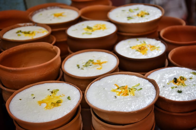 traditional lassi indian drink in varanasi in india