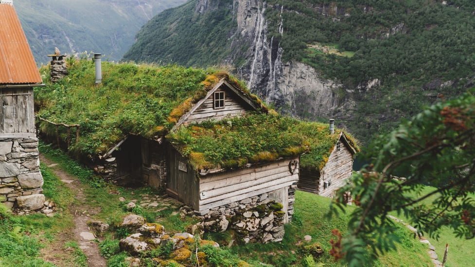 Skageflå abandoned farm near alesund in norway