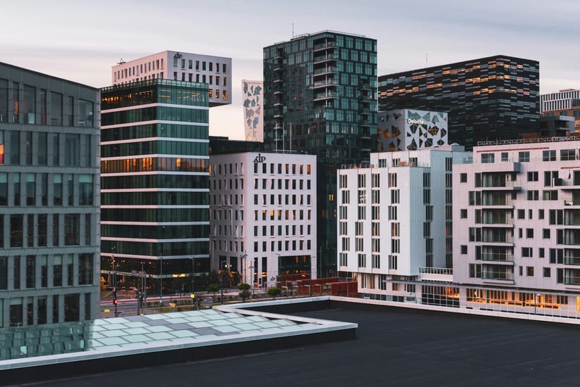business quarter in oslo in norway
